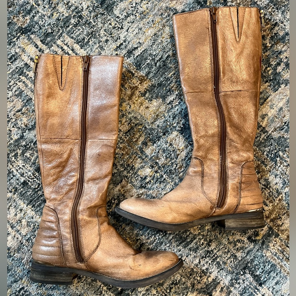 Steve Madden Tan leather riding boots